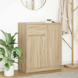 vidaXL Dressoir met lade 71x35x84 cm spaanplaat wit