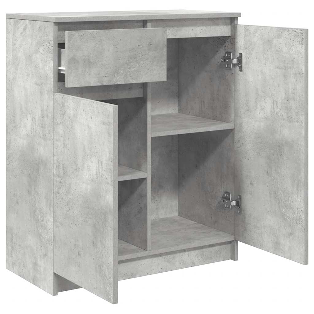 vidaXL Dressoir met lade 71x35x84 cm spaanplaat wit