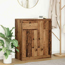 vidaXL Dressoir met lade 71x35x84 cm spaanplaat wit