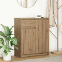 vidaXL Dressoir met lade 71x35x84 cm spaanplaat wit