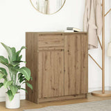 vidaXL Dressoir met lade 71x35x84 cm spaanplaat wit