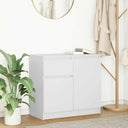 vidaXL Dressoir met lade 71x35x65 cm spaanplaat wit