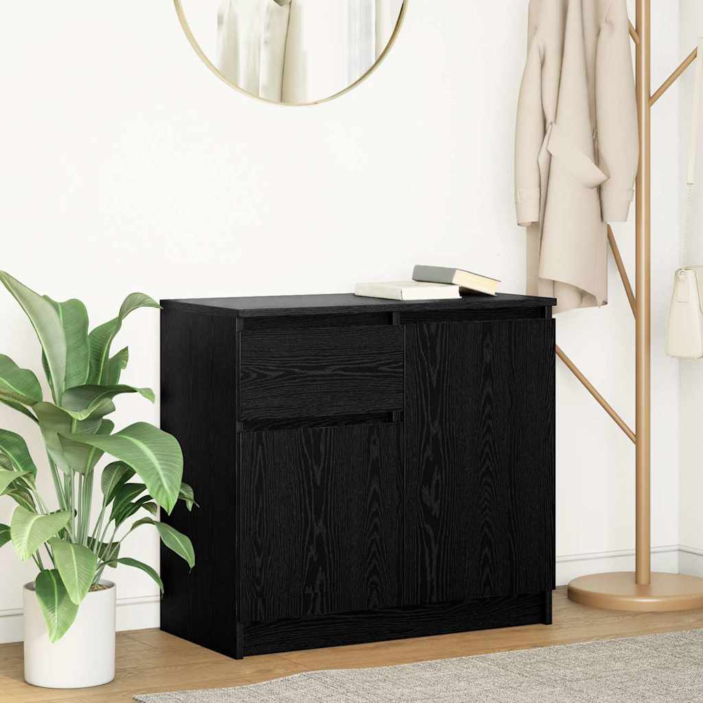 vidaXL Dressoir met lade 71x35x65 cm spaanplaat wit