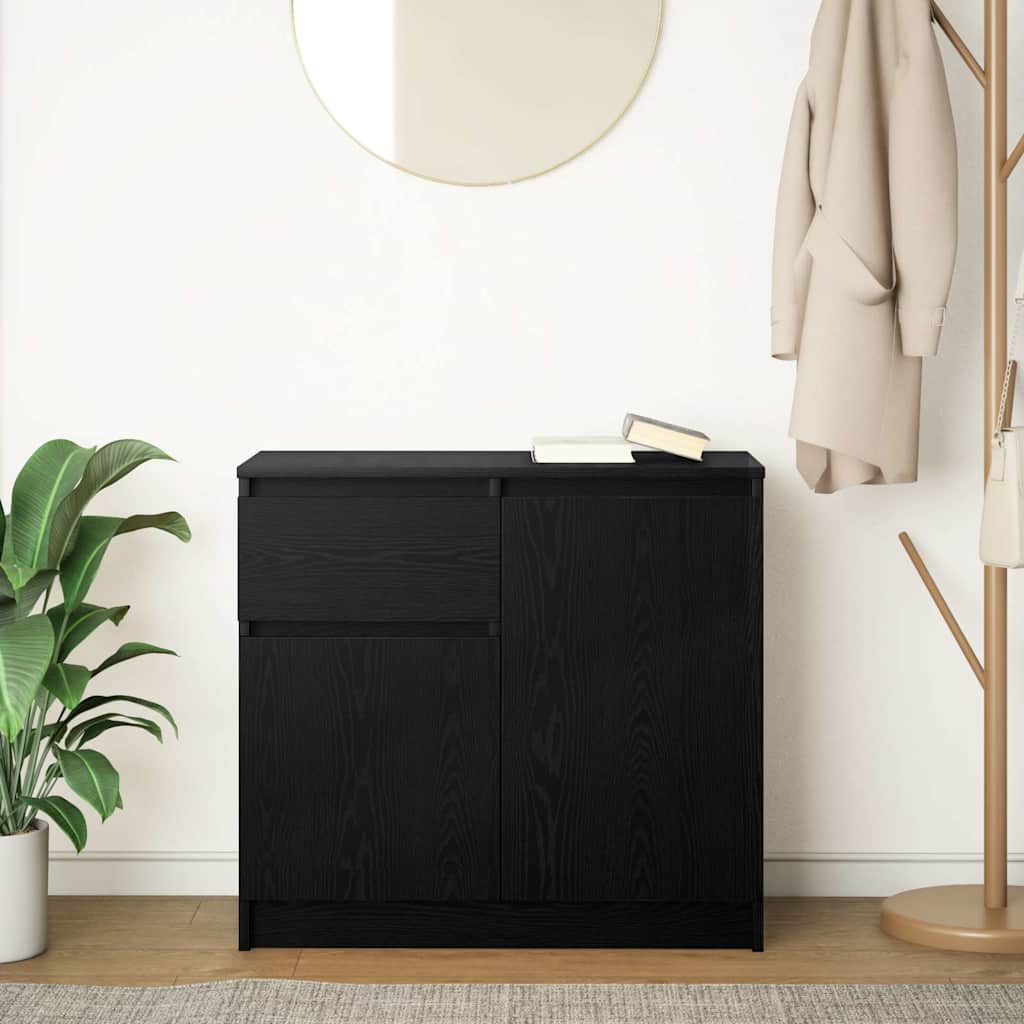 vidaXL Dressoir met lade 71x35x65 cm spaanplaat wit