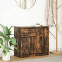 vidaXL Dressoir met lade 71x35x65 cm spaanplaat wit