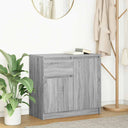 vidaXL Dressoir met lade 71x35x65 cm spaanplaat wit