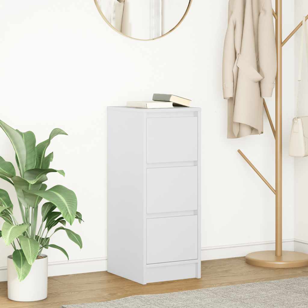 vidaXL Sideboard 29.5x34x76 cm chipboard white