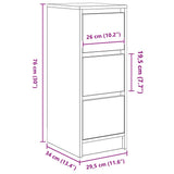 vidaXL Sideboard 29.5x34x76 cm chipboard white
