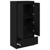 vidaXL Kast met lade 55,5x34x119,5 cm spaanplaat wit