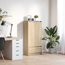 vidaXL Kast met lade 55,5x34x119,5 cm spaanplaat wit