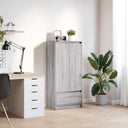 vidaXL Kast met lade 55,5x34x119,5 cm spaanplaat wit