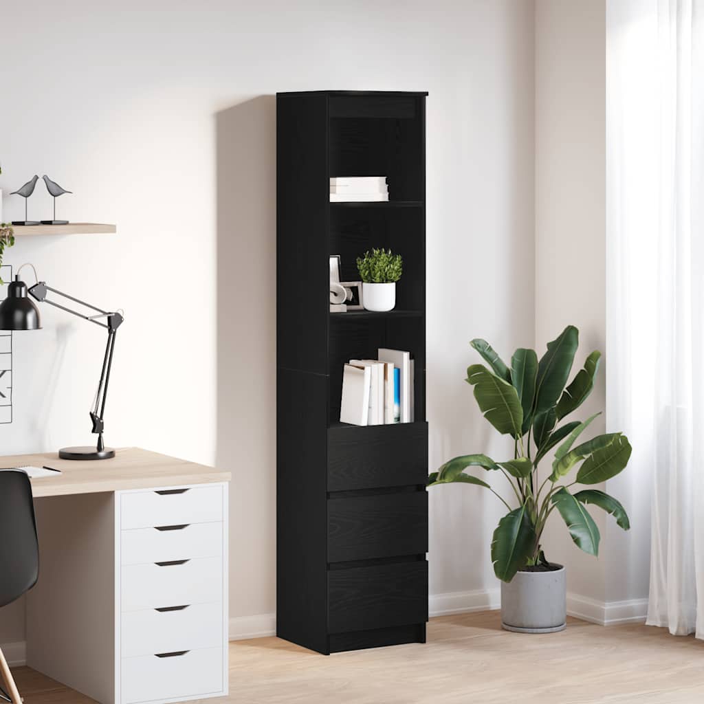 vidaXL Hoge kast 37,5x35x180 cm spaanplaat wit