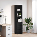 vidaXL Hoge kast 37,5x35x180 cm spaanplaat wit