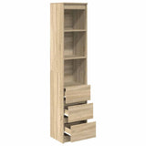 vidaXL Hoge kast 37,5x35x180 cm spaanplaat wit