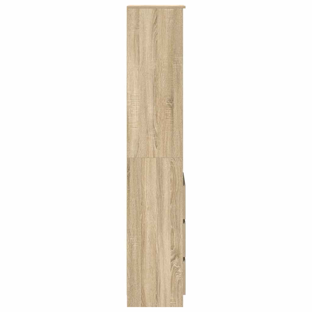 vidaXL Hoge kast 37,5x35x180 cm spaanplaat wit