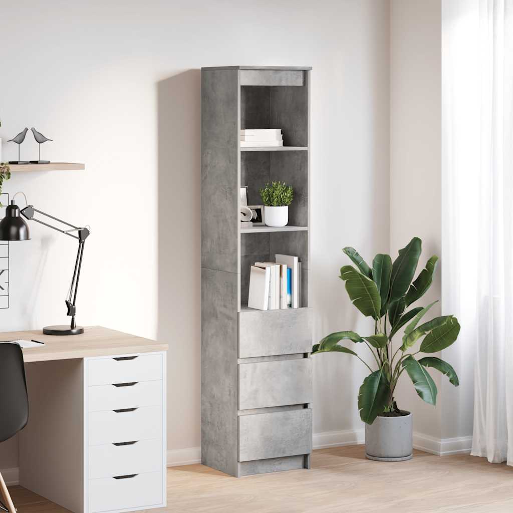 vidaXL Hoge kast 37,5x35x180 cm spaanplaat wit