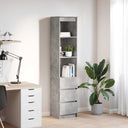 vidaXL Hoge kast 37,5x35x180 cm spaanplaat wit
