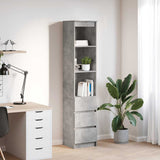 vidaXL Hoge kast 37,5x35x180 cm spaanplaat wit