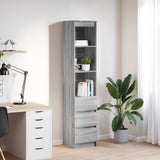 vidaXL Hoge kast 37,5x35x180 cm spaanplaat wit