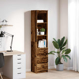 vidaXL Hoge kast 37,5x35x180 cm spaanplaat wit