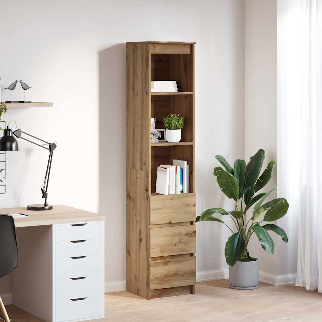 vidaXL Hoge kast 37,5x35x180 cm spaanplaat wit