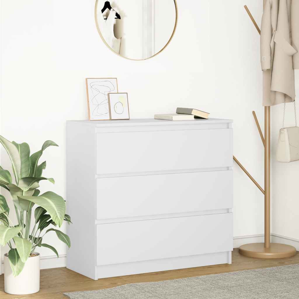 vidaXL Dressoir 80x35x76 cm spaanplaat wit