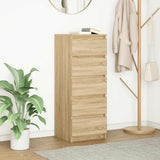 vidaXL Dressoir met lades 37,5x35x99 cm spaanplaat wit