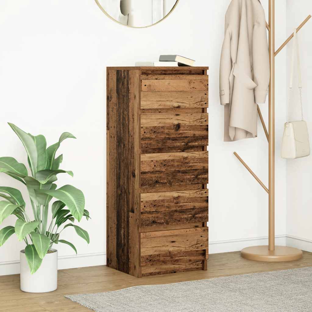 vidaXL Dressoir met lades 37,5x35x99 cm spaanplaat wit