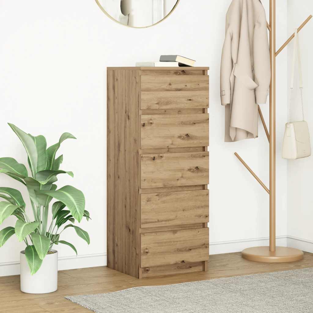 vidaXL Dressoir met lades 37,5x35x99 cm spaanplaat wit