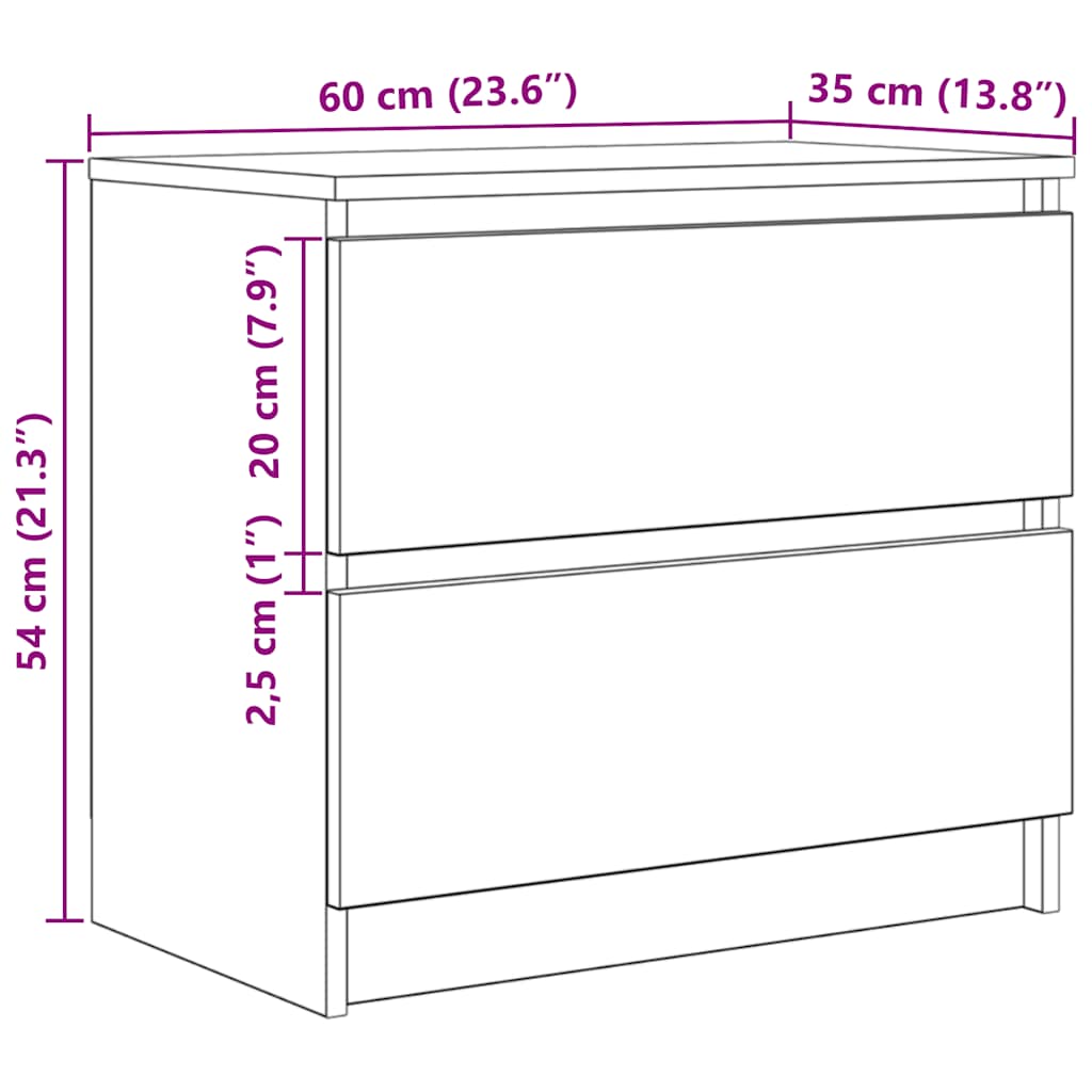 vidaXL Tv-meubel 40x35x54 cm spaanplaat wit