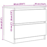 vidaXL Tv-meubel 40x35x54 cm spaanplaat wit