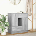 vidaXL Dressoir met lades en deuren 70,5x34x74,5 cm wit