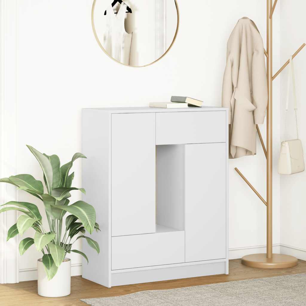 vidaXL Dressoir met lades en deuren 73x31x90 cm wit