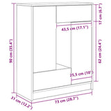 vidaXL Dressoir met lades en deuren 73x31x90 cm wit