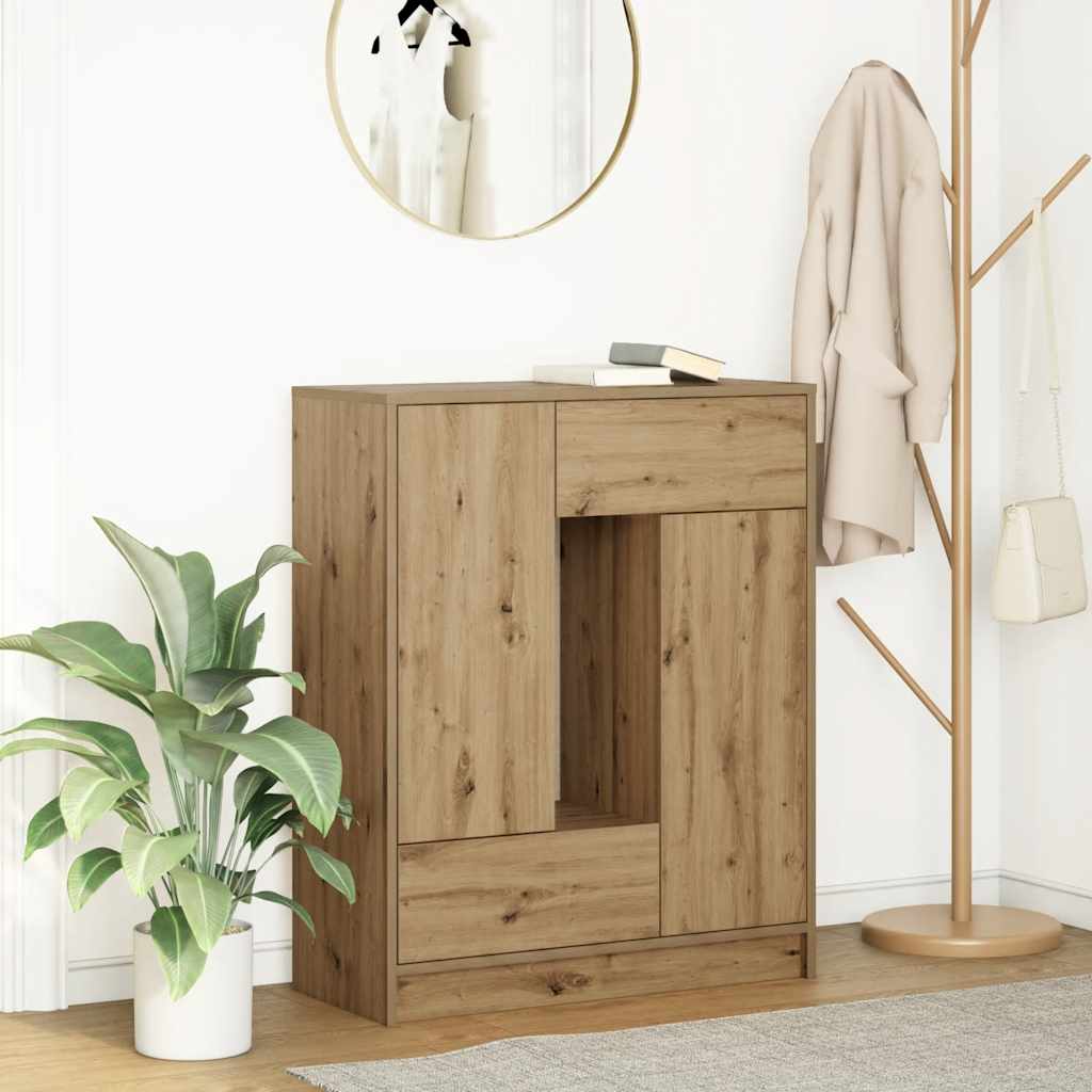 vidaXL Dressoir met lades en deuren 73x31x90 cm wit