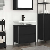 vidaXL Badkamerkast met lades 60x34,5x60 cm zwart eikenkleurig