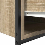 vidaXL Badkamerkast met lades 60x34,5x60 cm zwart eikenkleurig