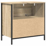 vidaXL Badkamerkast met lades 60x34,5x60 cm zwart eikenkleurig