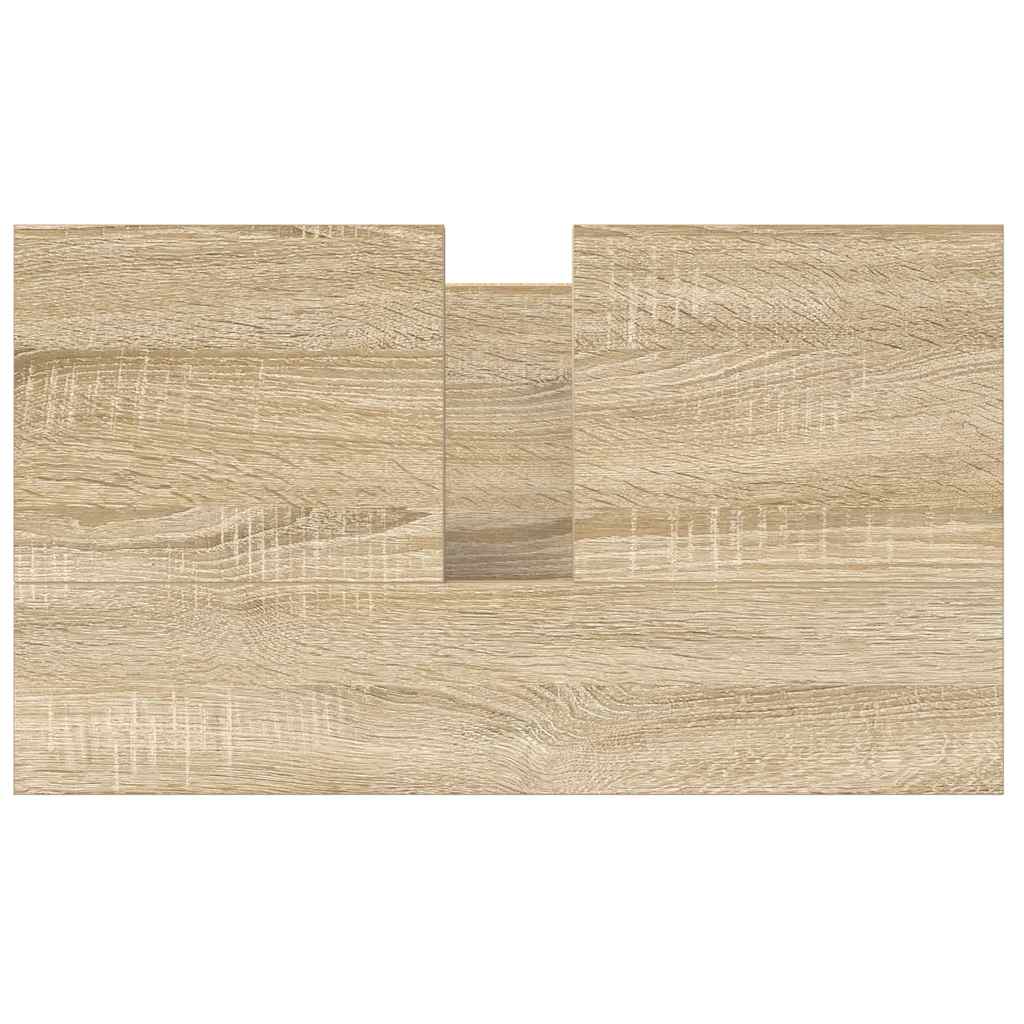 vidaXL Badkamerkast met lades 60x34,5x60 cm zwart eikenkleurig