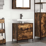 vidaXL Badkamerkast met lades 60x34,5x60 cm zwart eikenkleurig