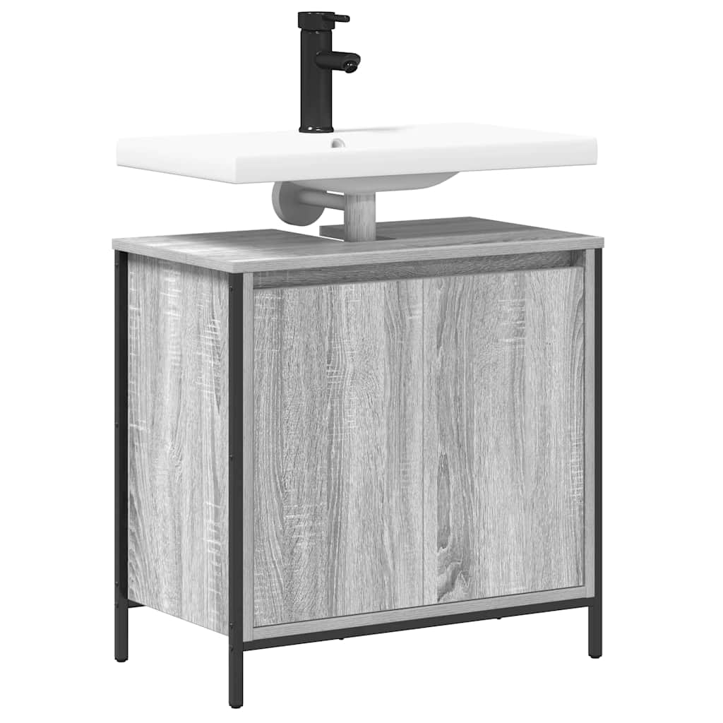 vidaXL Badkamerkast wastafelmeubel 60x34,5x60 cm zwart