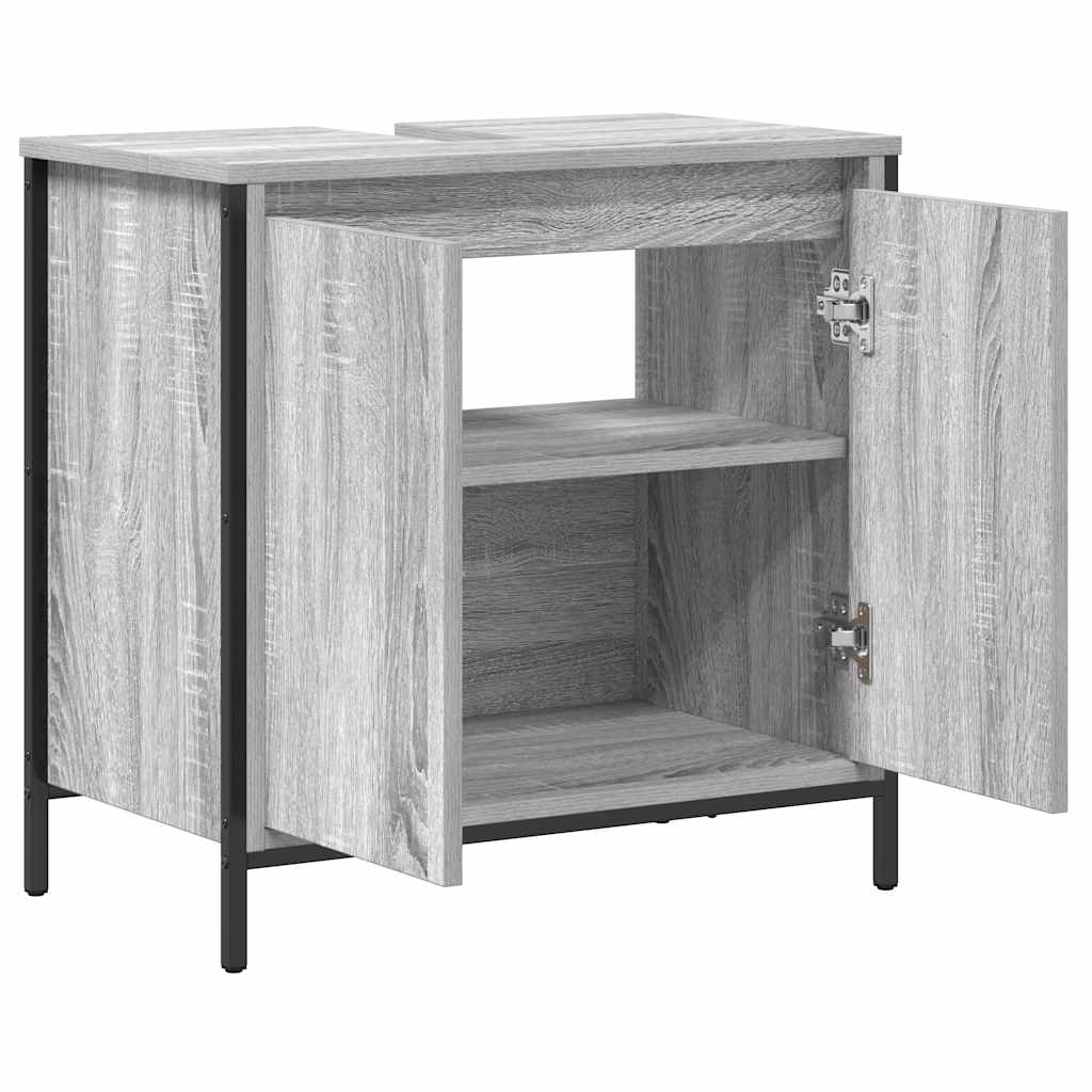 vidaXL Badkamerkast wastafelmeubel 60x34,5x60 cm zwart