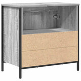vidaXL Badkamerkast wastafelmeubel 60x34,5x60 cm zwart