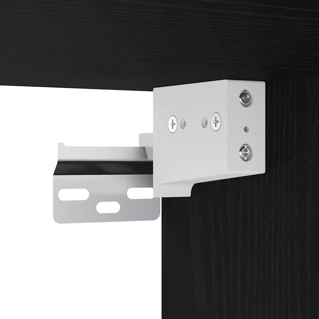 vidaXL Bathroom Wall Cabinet with Mirror 60x21x60 cm Black Oak-Effect
