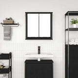 vidaXL Bathroom Wall Cabinet with Mirror 60x21x60 cm Black Oak-Effect