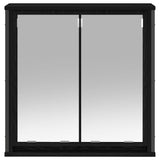 vidaXL Bathroom Wall Cabinet with Mirror 60x21x60 cm Black Oak-Effect