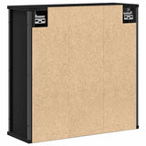 vidaXL Bathroom Wall Cabinet with Mirror 60x21x60 cm Black Oak-Effect
