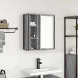 vidaXL Badkamerwandkast met spiegel 50x21x60 cm eikenkleurig