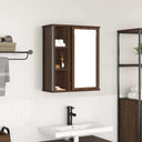 vidaXL Badkamerwandkast met spiegel 50x21x60 cm eikenkleurig