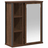 vidaXL Badkamerwandkast met spiegel 50x21x60 cm eikenkleurig
